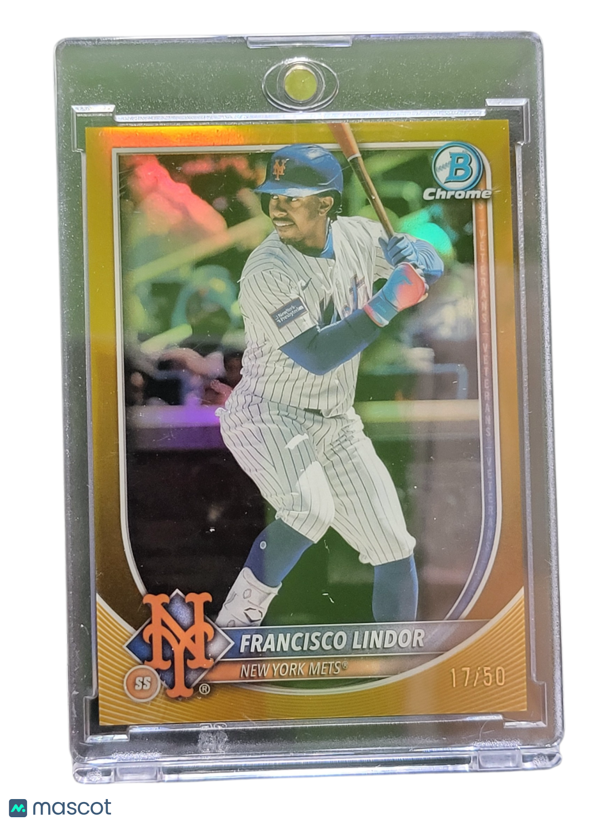 2025 Bowman Chrome Francisco Lindor #59 Gold Refractor 17/50