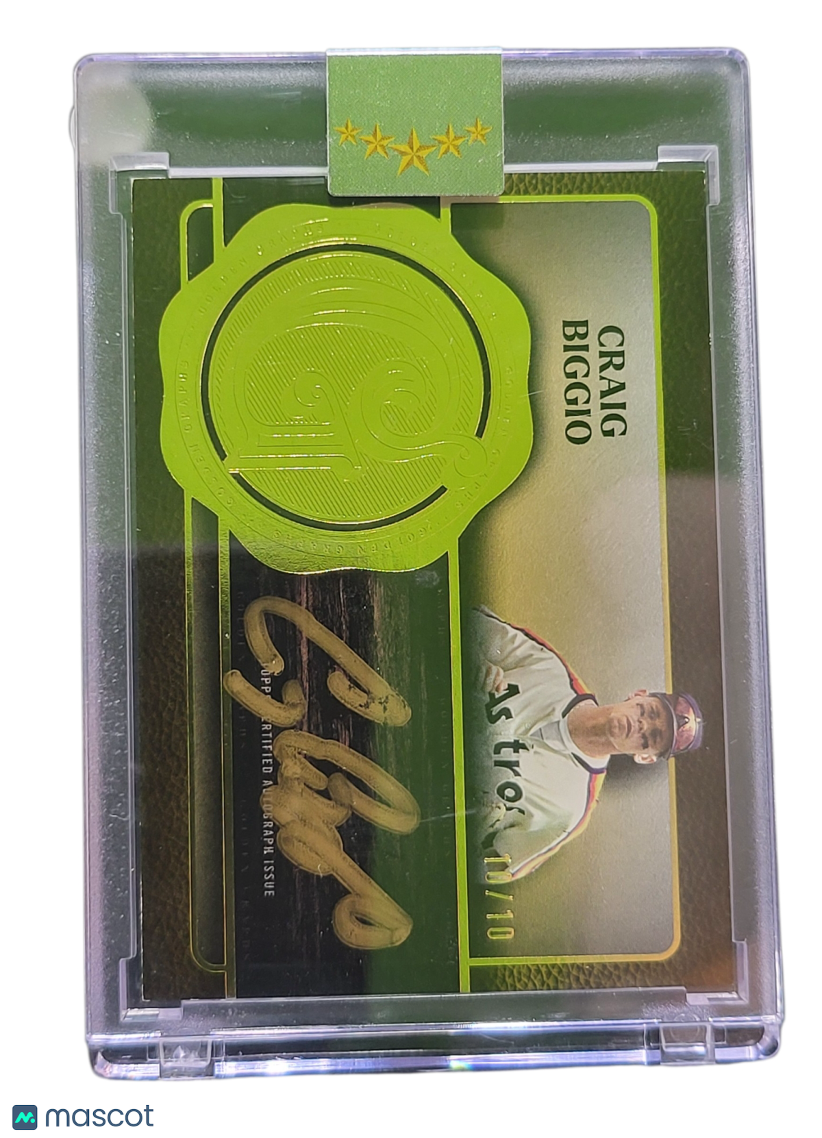 2025 Topps Five Star Golden Graphs Craig Biggio #GG-CB Green 10/10