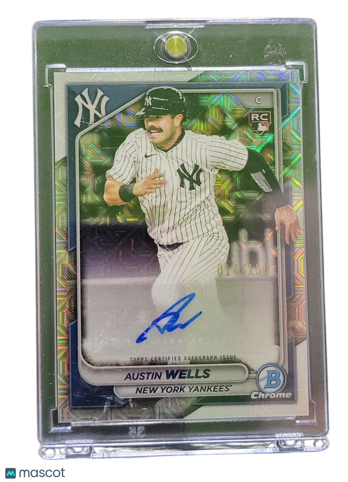 2024 Topps Bowman Chrome Austin Wells #CRA-AW Mojo Refractor 014/150 RC