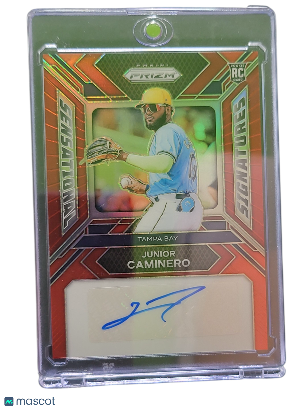 2024 Panini Prizm Sensational Signatures Junior Caminero #SS-JC Red 73/99 RC