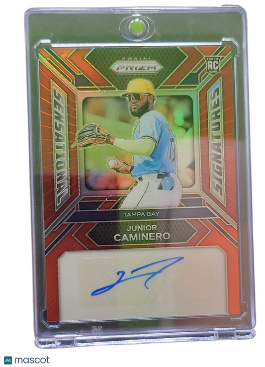 2024 Panini Prizm Sensational Signatures Junior Caminero #SS-JC Red 73/99 RC