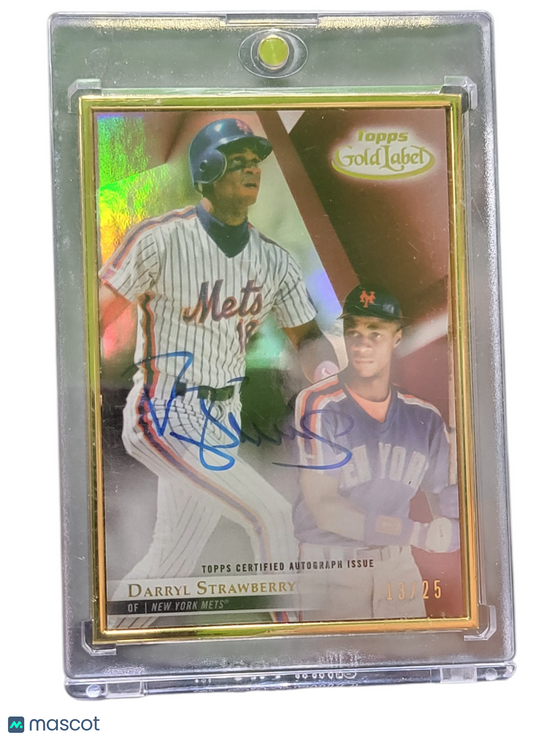2018 Topps Gold Label Darryl Strawberry #FA-DS Framed Autograph 13/25