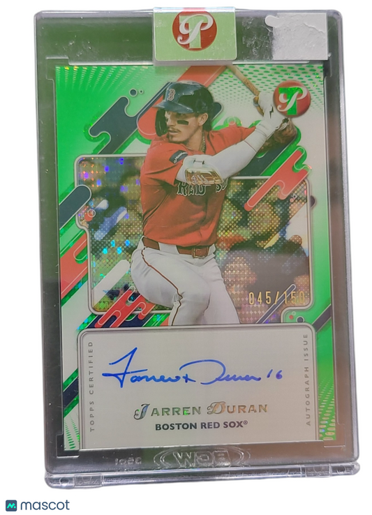 2025 Topps Pristine Jarren Duran #PA-JDU Green 045/150