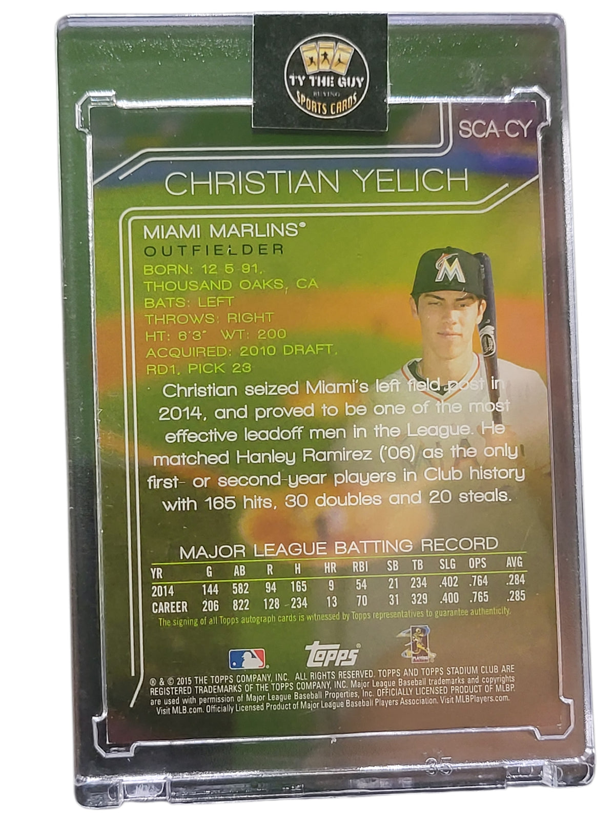 2015 Topps Stadium Club Christian Yelich #SCA-CY