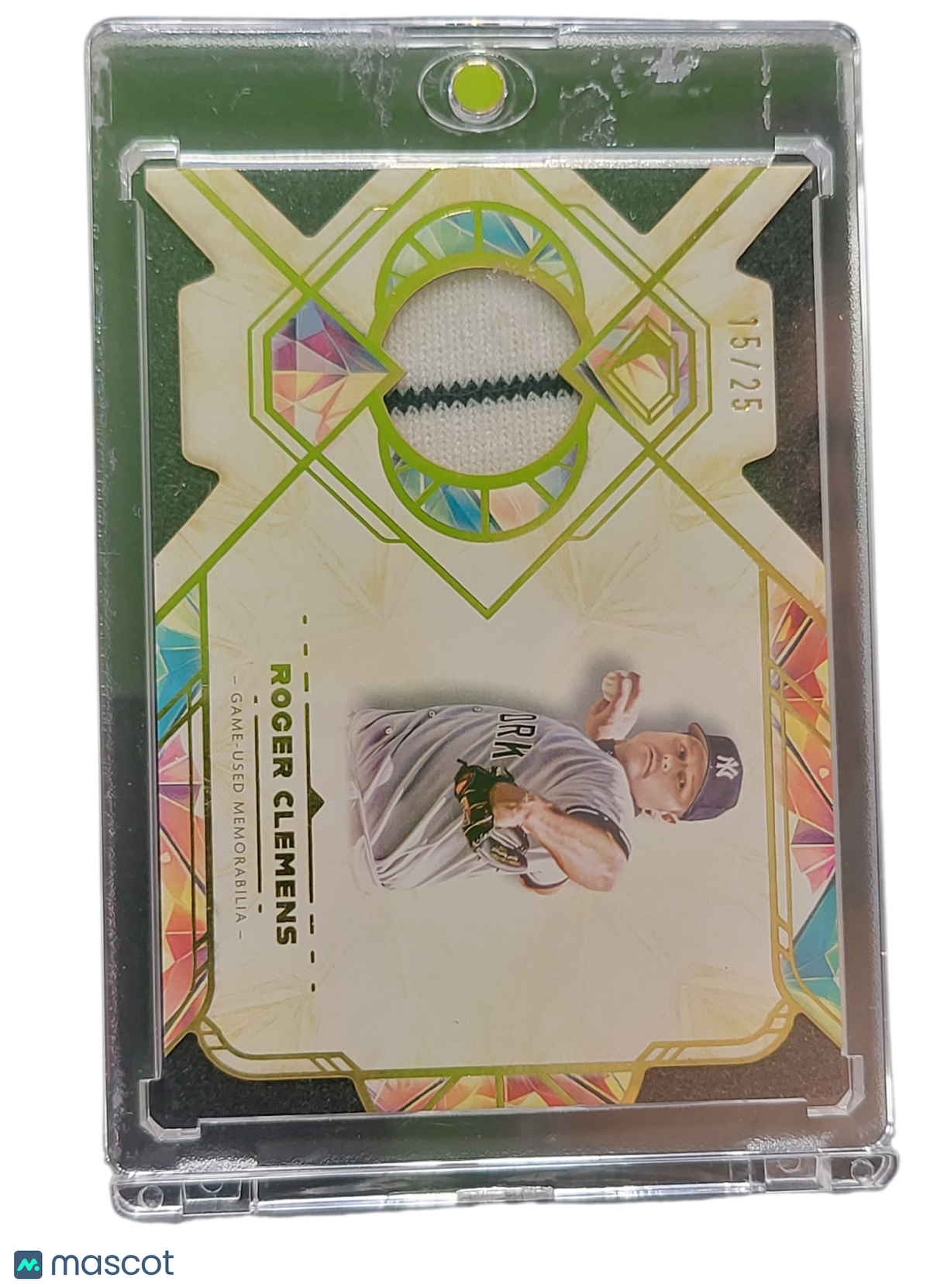 2025 Topps Diamond Icons Roger Clemens #SPR-RC Single Relic Card Game-Used 15/25