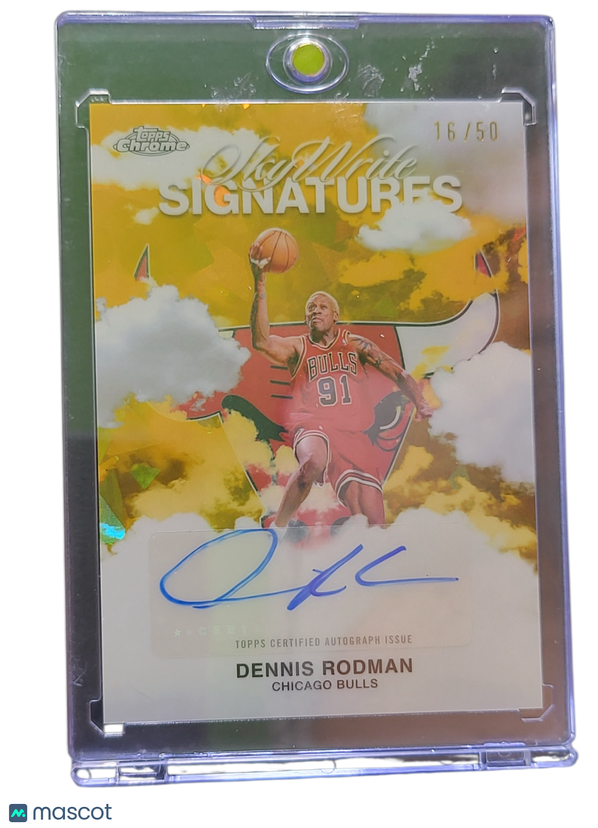 2025 Topps Chrome SkyWrite Signatures Dennis Rodman #SWS-DRM Gold 16/50
