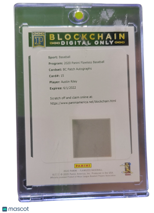 2020 Panini Flawless Baseball Austin Riley #15 Blockchain Digital Only