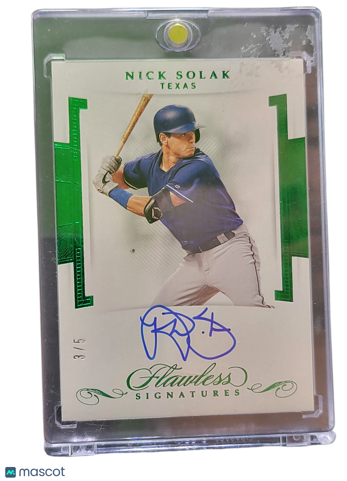 2020 Panini Flawless Baseball Nick Solak #FRS-NS Green 3 / 5