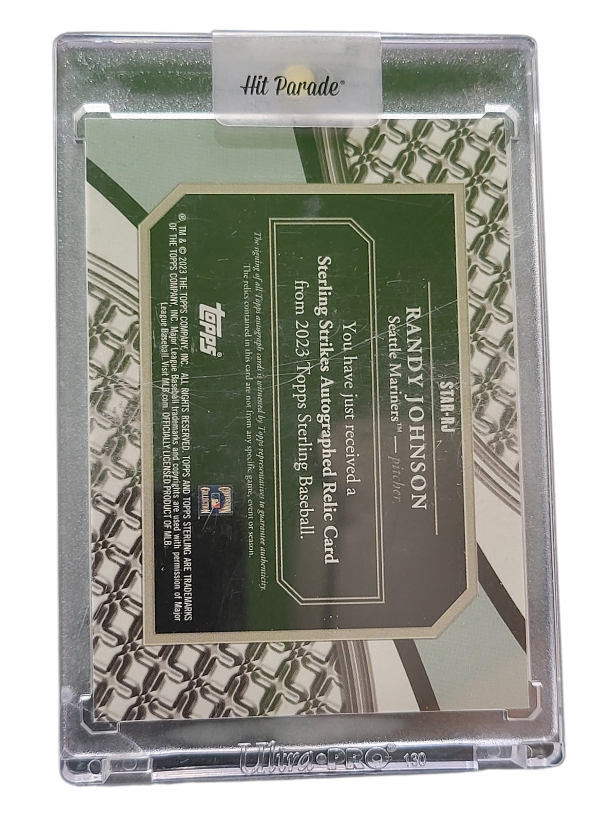 2023 Topps Sterling Randy Johnson #STAR-RJ Sterling Strikes Auto Game-Used 13/25
