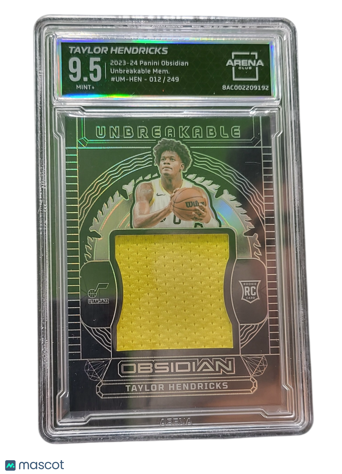 2023 Panini Obsidian Unbreakable Taylor Hendricks #UM-HEN RC 012/249 Memorabilia