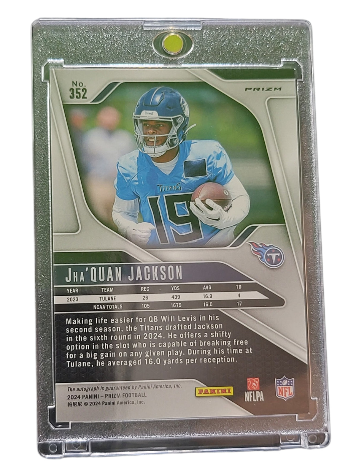 2024 Panini Prizm Jha'Quan Jackson #352 Green Pulsar RC