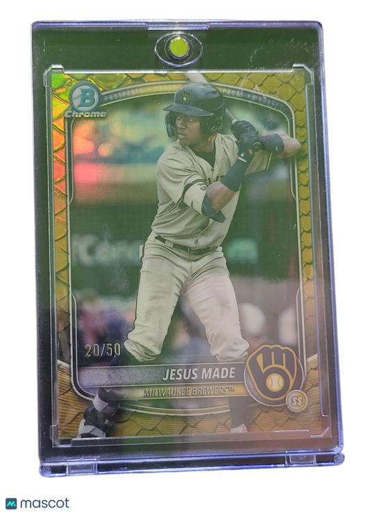 2025 Bowman Chrome Jesus Made #BCP-245 Yellow Mojo Refractor 20/50