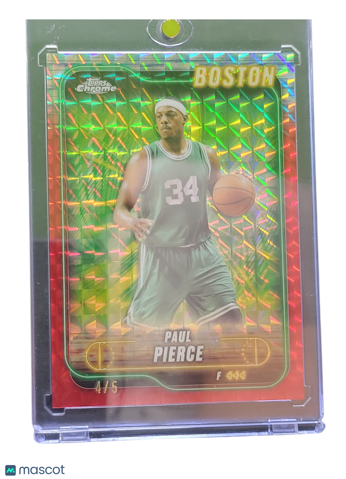 2021 Topps Chrome Paul Pierce #88 Red Prism Refractor 4 / 5