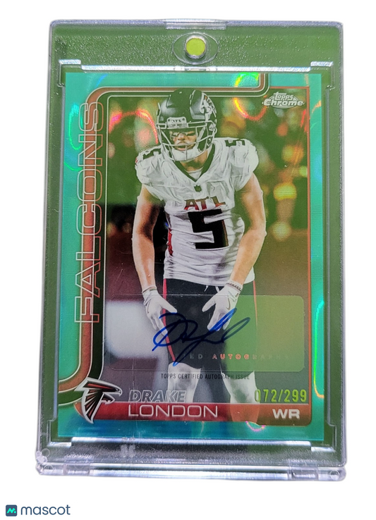 2025 Topps Chrome Drake London #BA-DL Green Wave 072/299