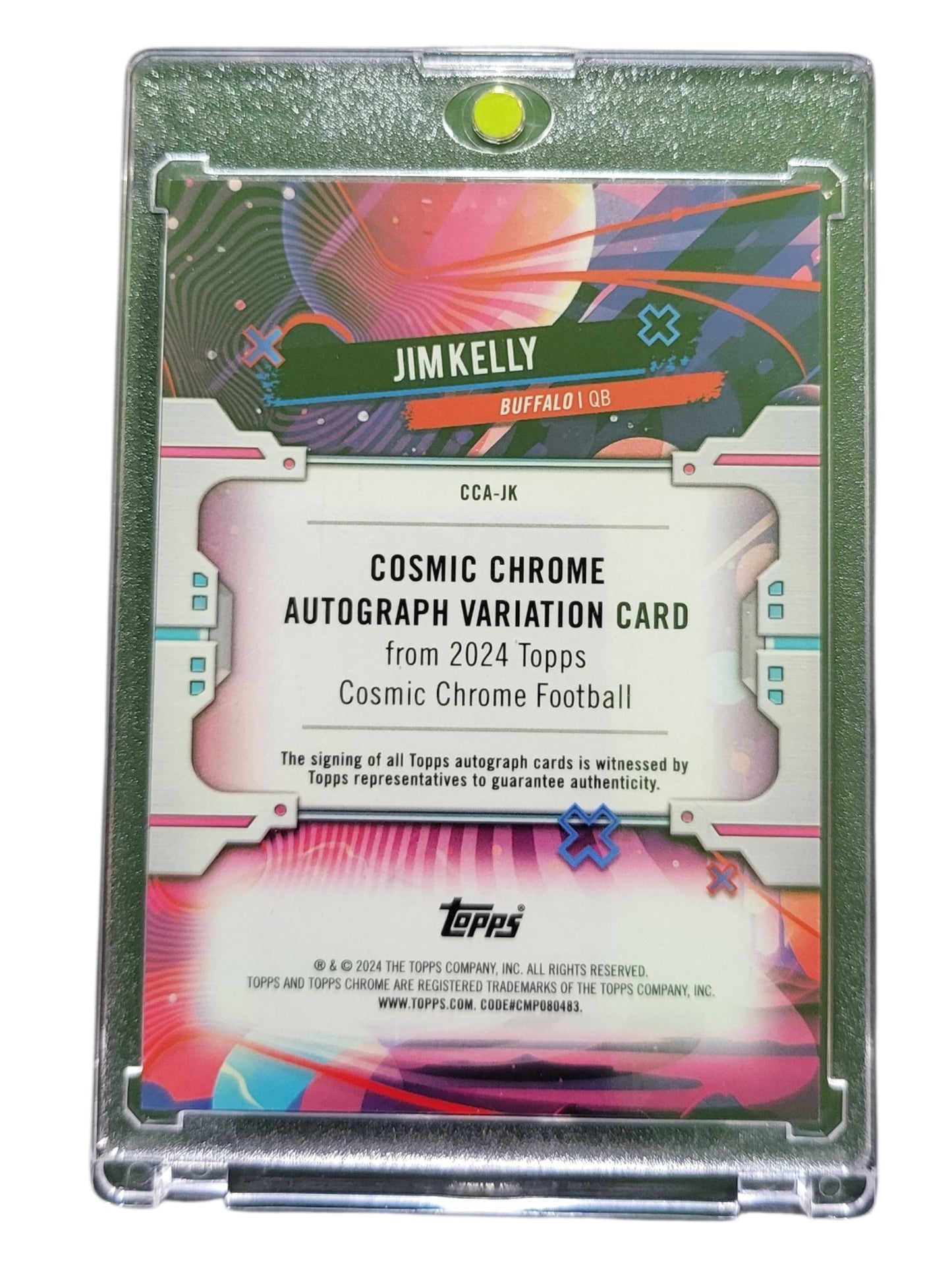 2024 Topps Cosmic Chrome Football Jim Kelly #CCA-JK Orange RayWave 06/25