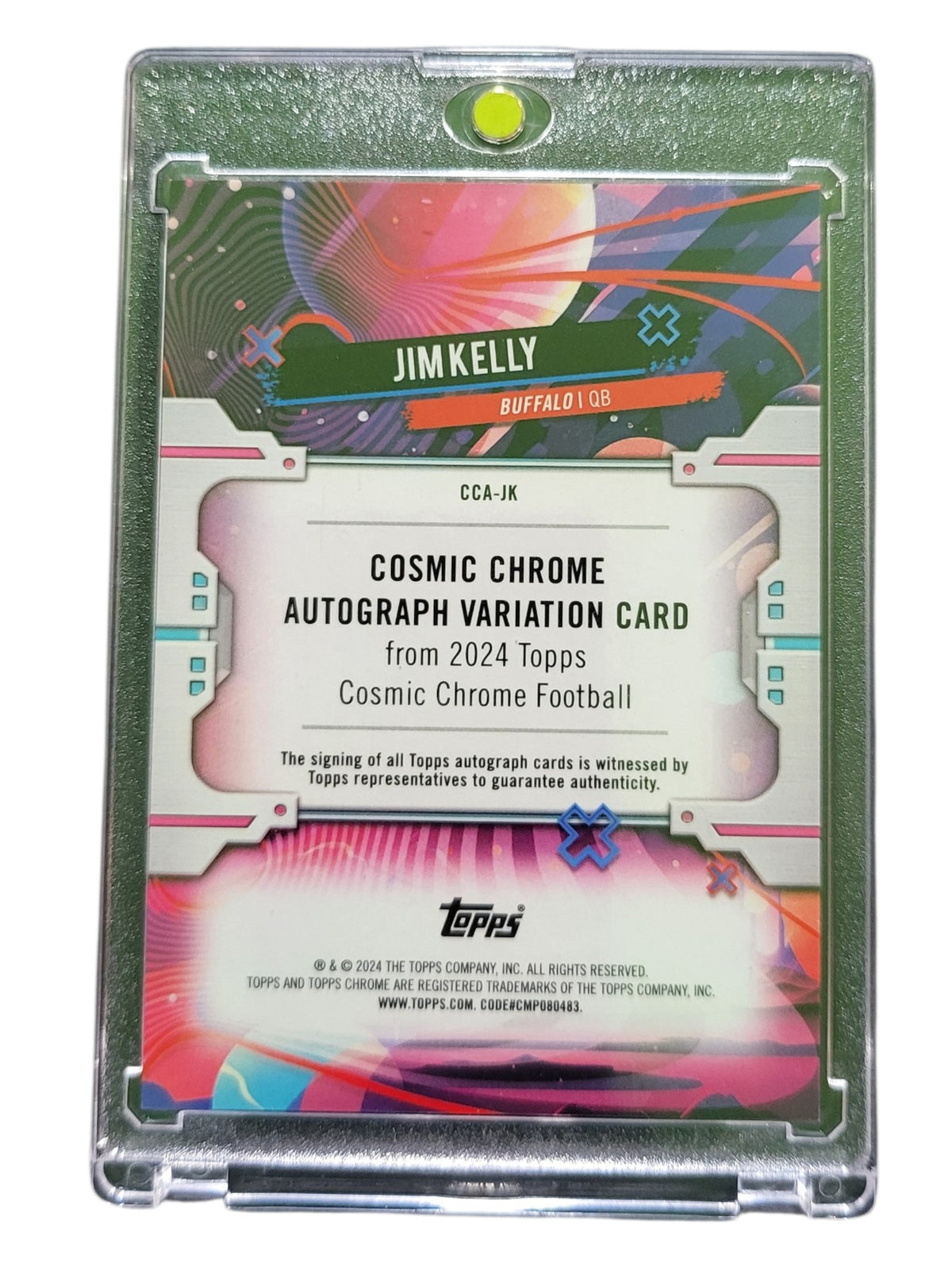 2024 Topps Cosmic Chrome Football Jim Kelly #CCA-JK Orange RayWave 06/25