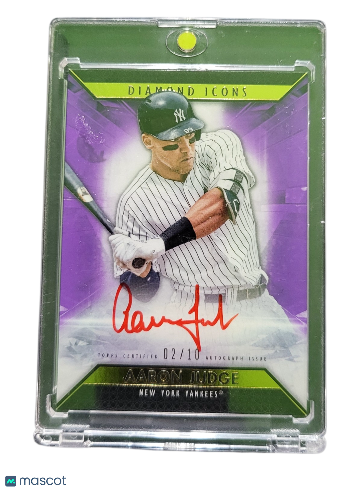 2019 Topps Diamond Icons Aaron Judge #RI-AJ Red Ink 02/10