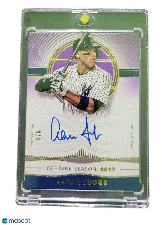 2021 Topps Definitive Collection Aaron Judge #DSAC-AJ Purple 4 /5