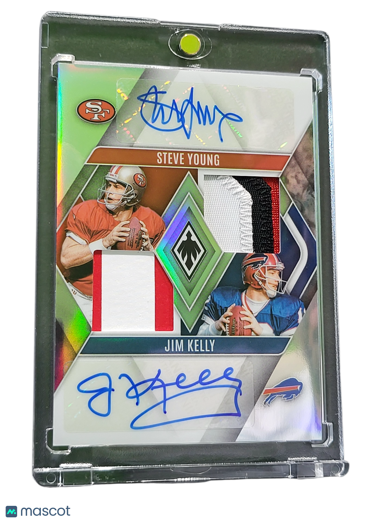 2023 Panini Phoenix Football Steve Young Jim Kelly #DPA-SYJK Auto Dual Patch/25
