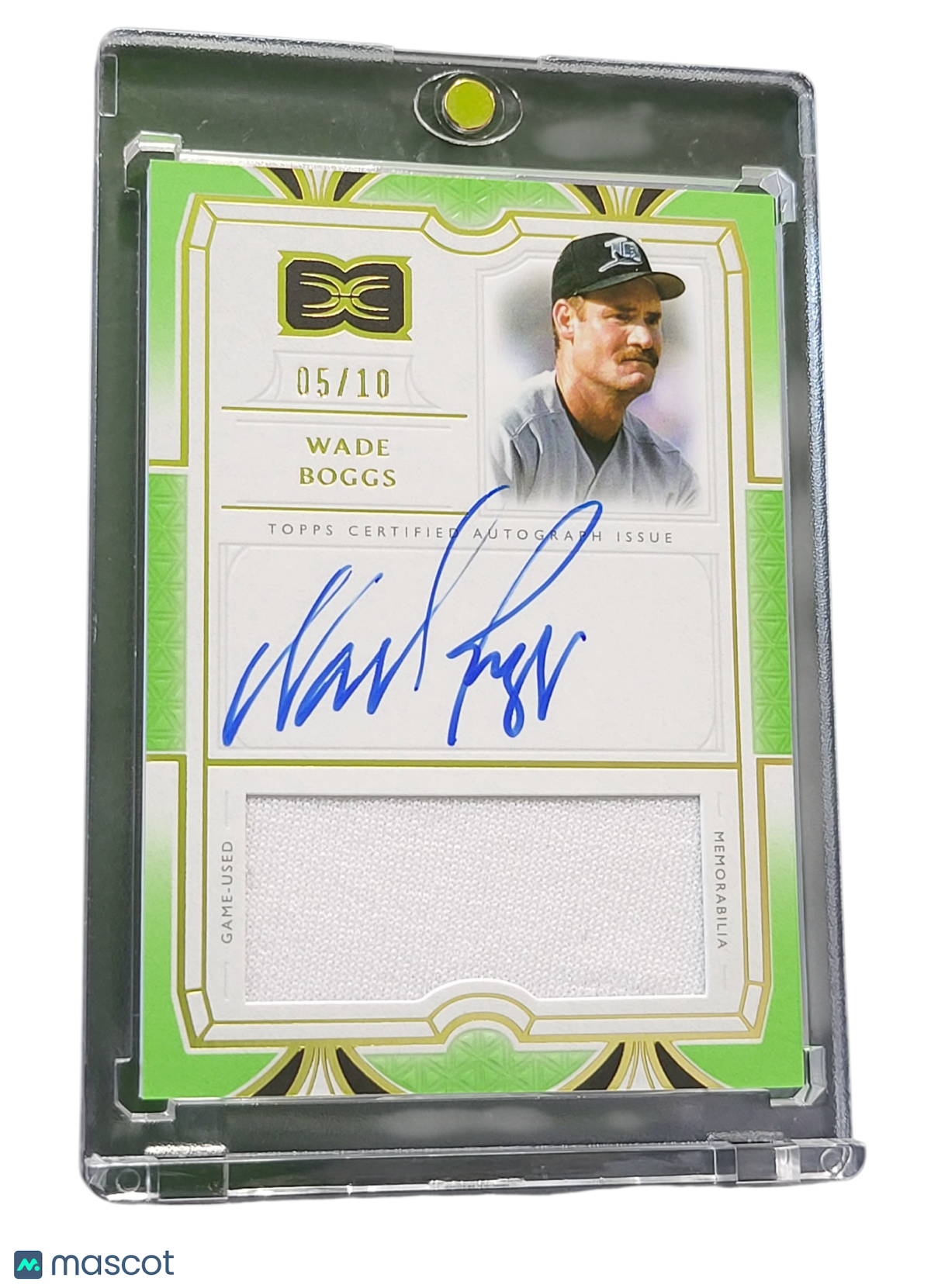 2024 Topps Definitive Collection Wade Boggs #DARC-WB Green 05/10 Game-Used