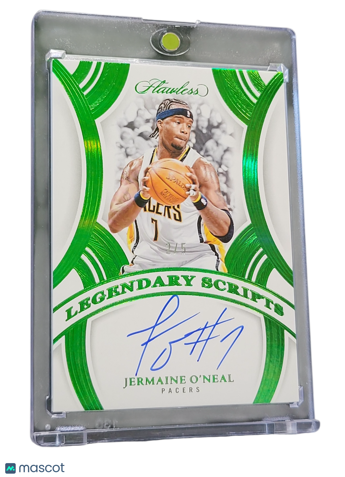 2025 Panini Flawless Legendary Scripts Jermaine O'Neal #LSC-JON Emerald