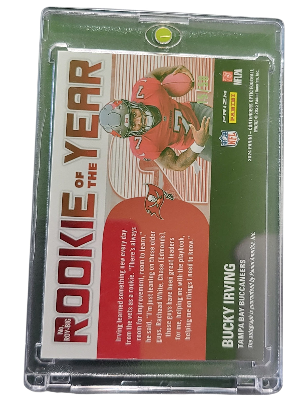2025 Panini Contenders Optic Bucky Irving #ROY-BIG RC