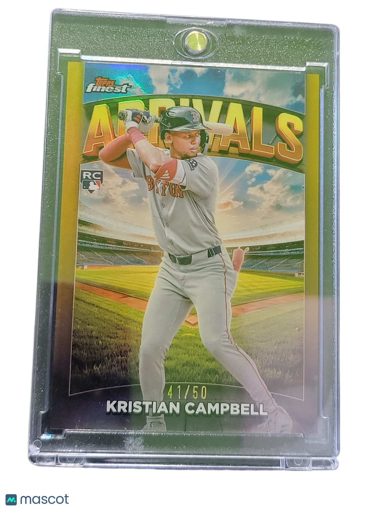2025 Topps Finest Arrivals Kristian Campbell #A-24 Gold Refractor RC 41/50