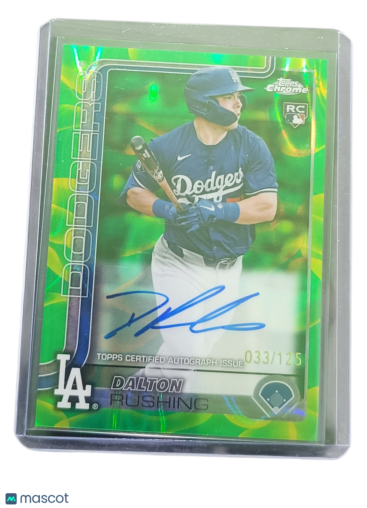 2023 Topps Chrome Dalton Rushing #RA-DR Green RayWave RC 033/125