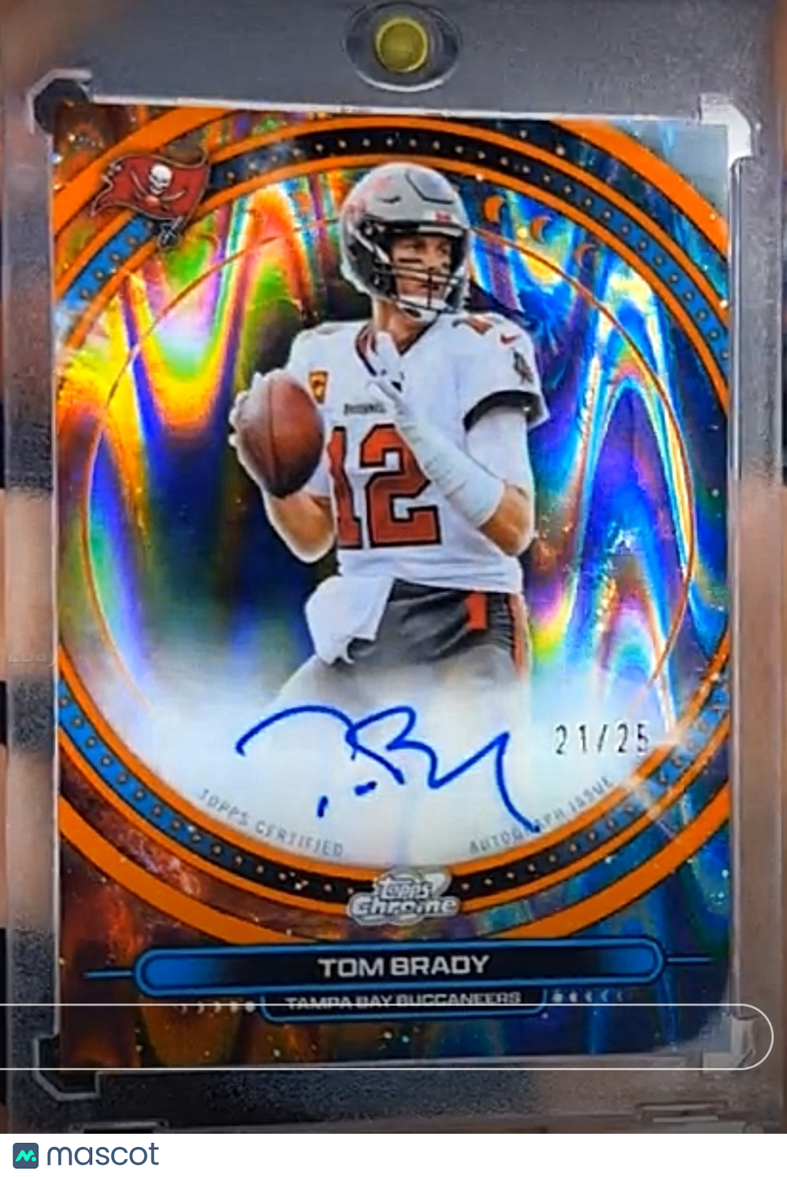 2025 Topps Cosmic Chrome Equinox Tom Brady #EQA-TB Orange 21/25