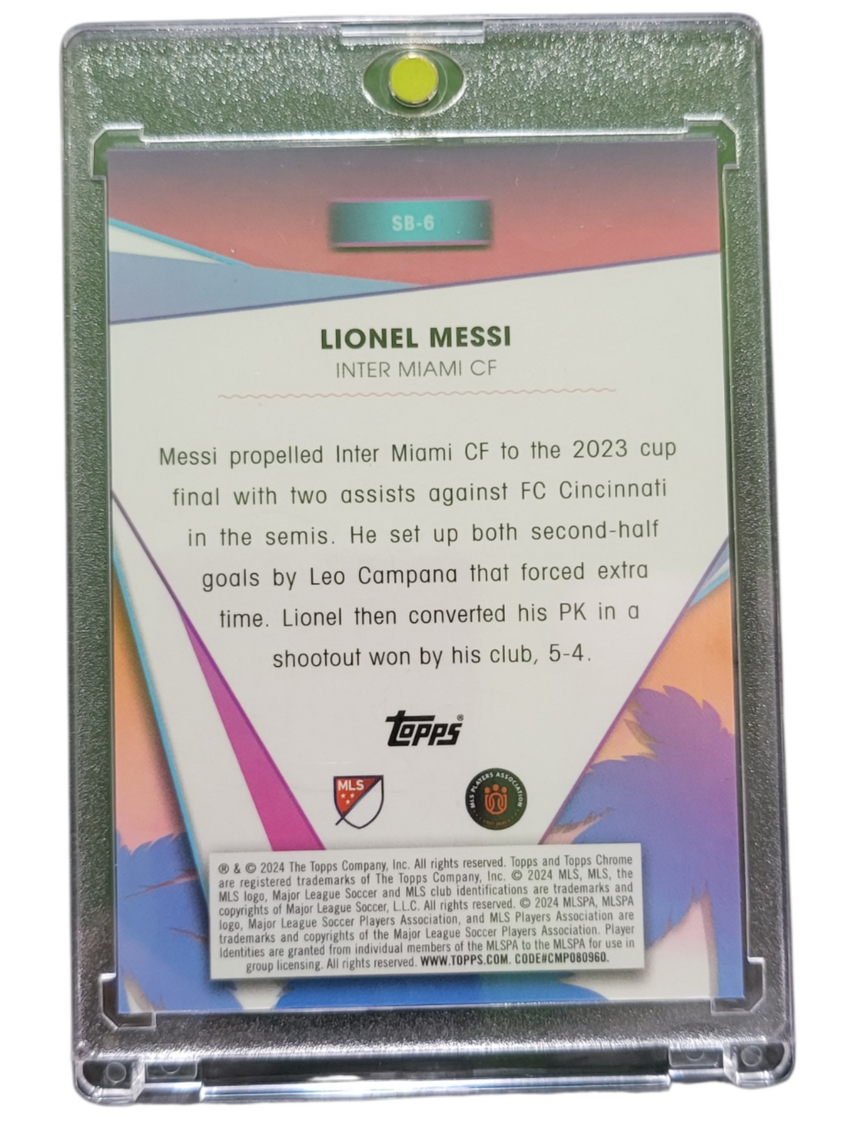 2024 Topps Chrome South Beach Superstar Lionel Messi #SB-6 35/60