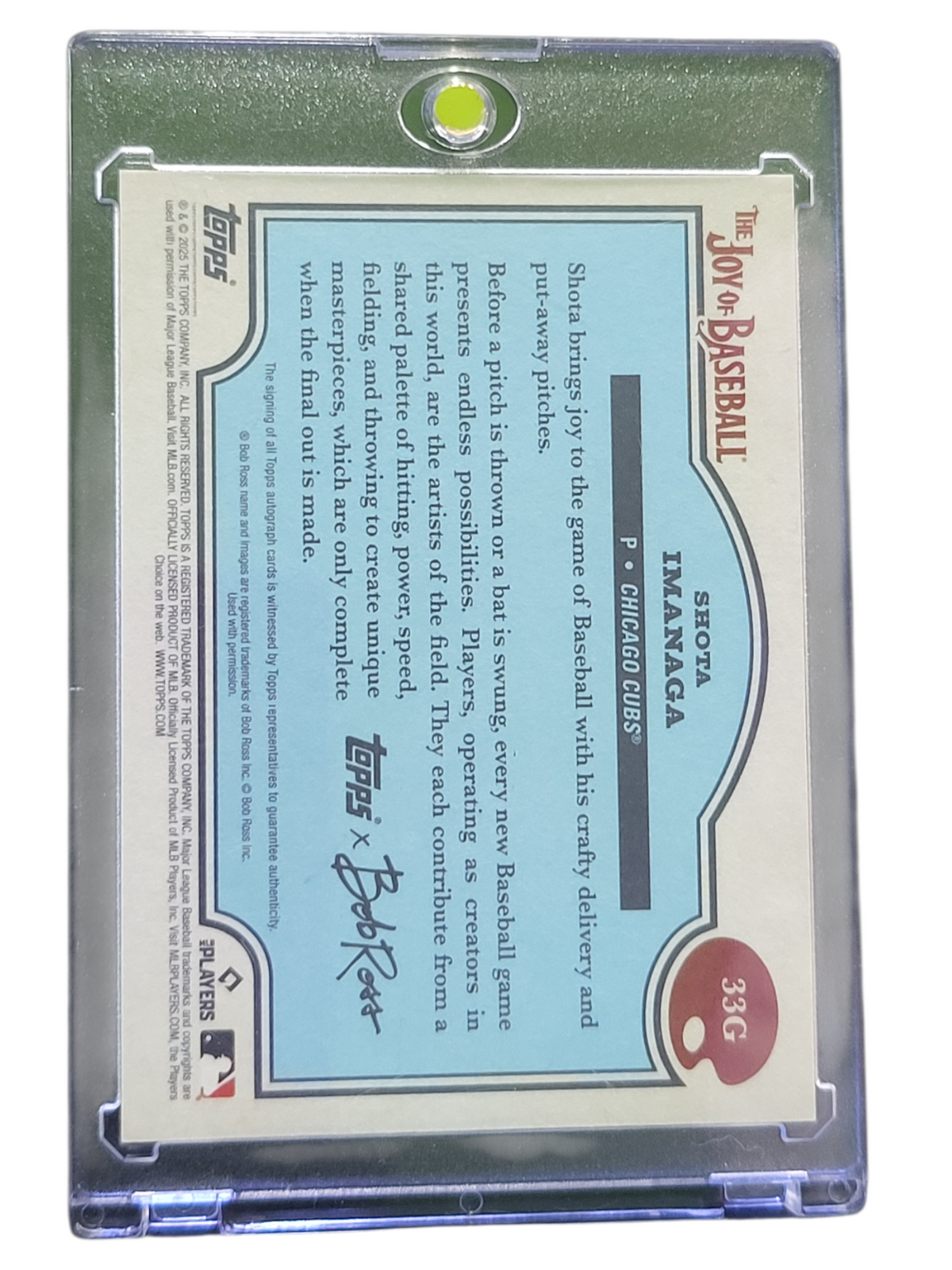 2024 Topps Bob Ross The Joy of Baseball Shota Imanaga #33G Green 38/75