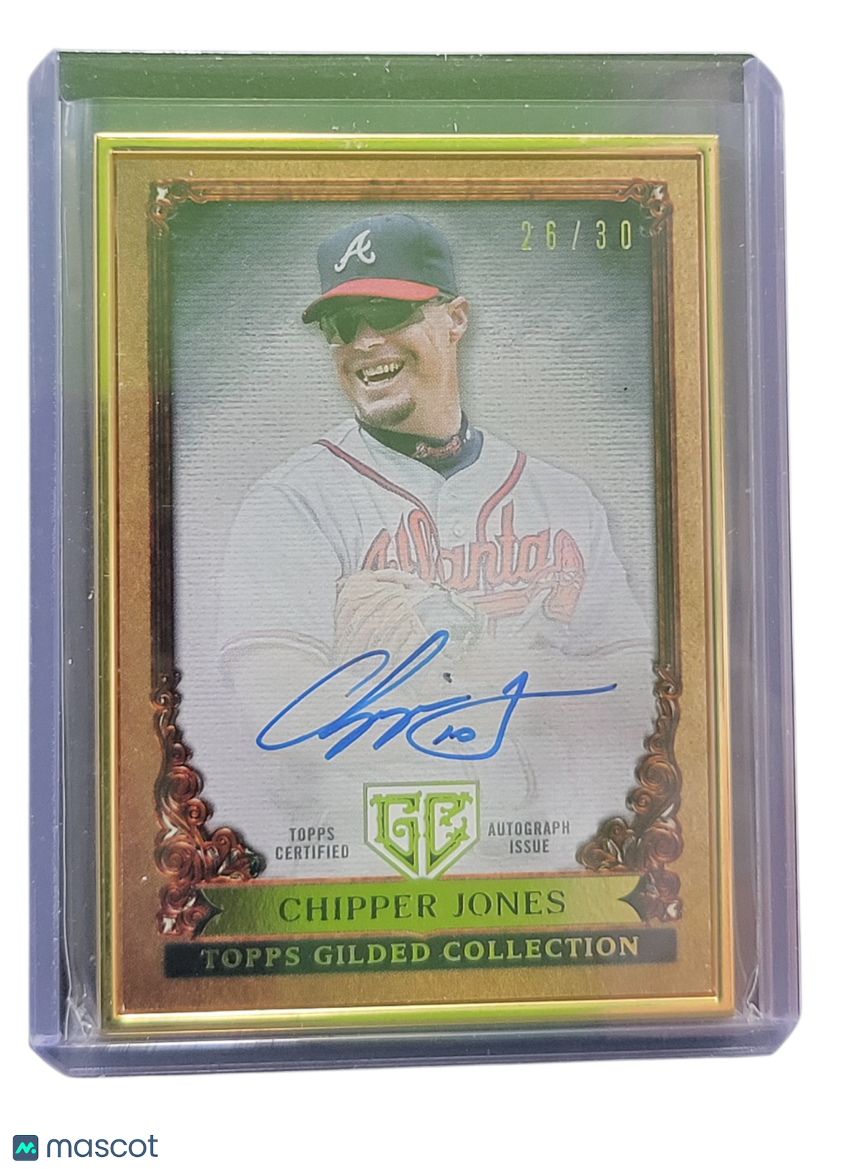 2023 Topps Gilded Collection Gallery of Gold Chipper Jones #GOG-CJ 26/30