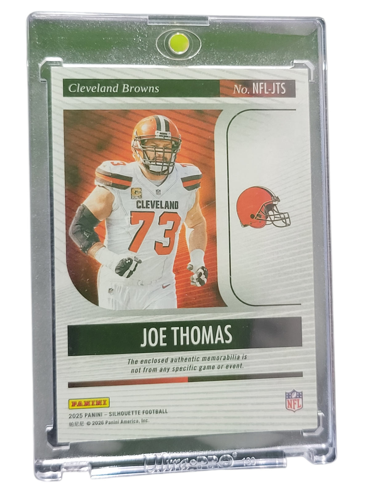 2026 Panini Silhouette Football Joe Thomas #NFL-JTS NFL 2/5 NFL Shield Patch