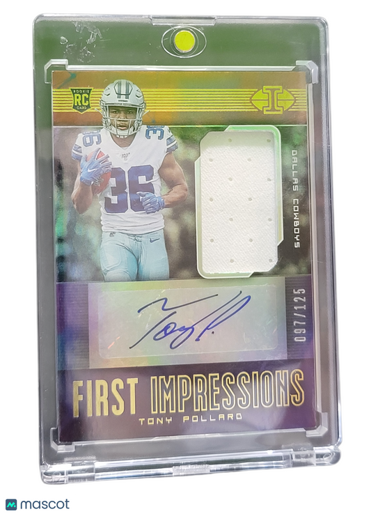 2019 Panini Tony Pollard #139 Jersey Patch RC /125