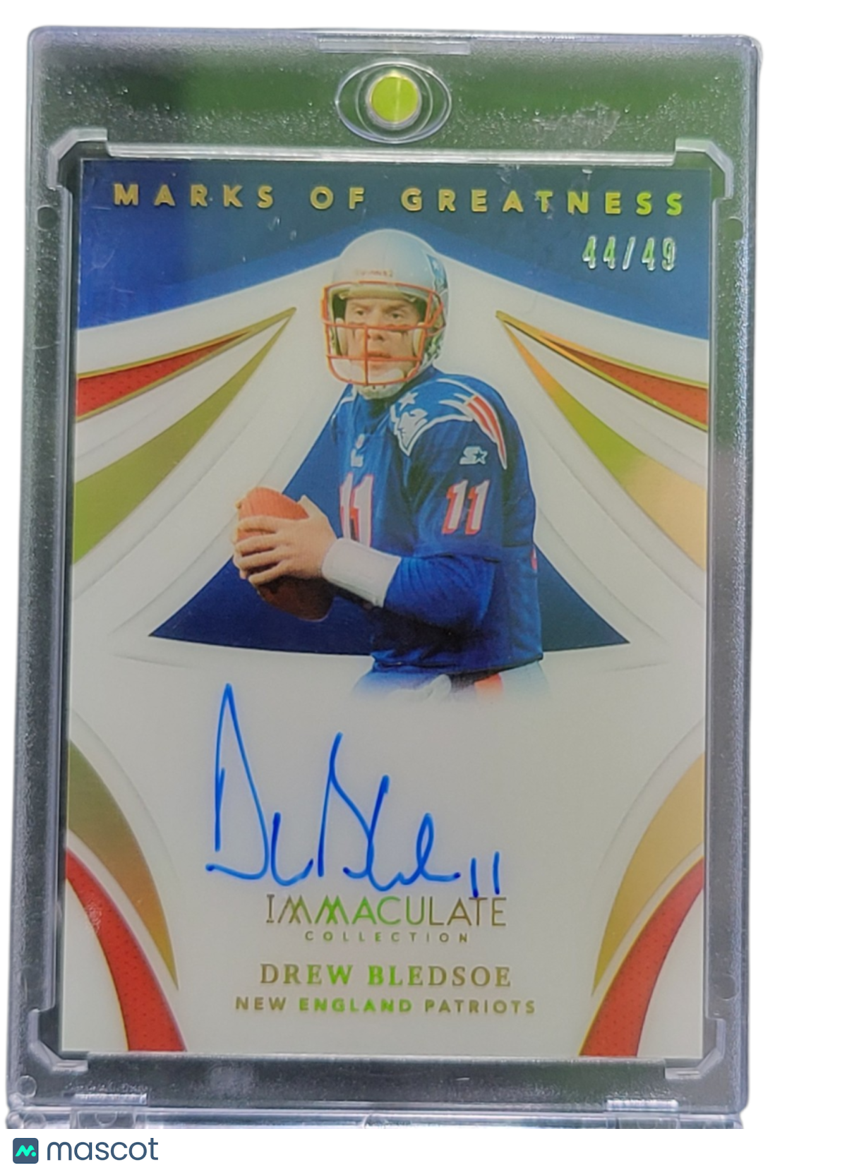 2021 Panini Immaculate Collection Marks of Greatness Drew Bledsoe #IMG-DB 44/49