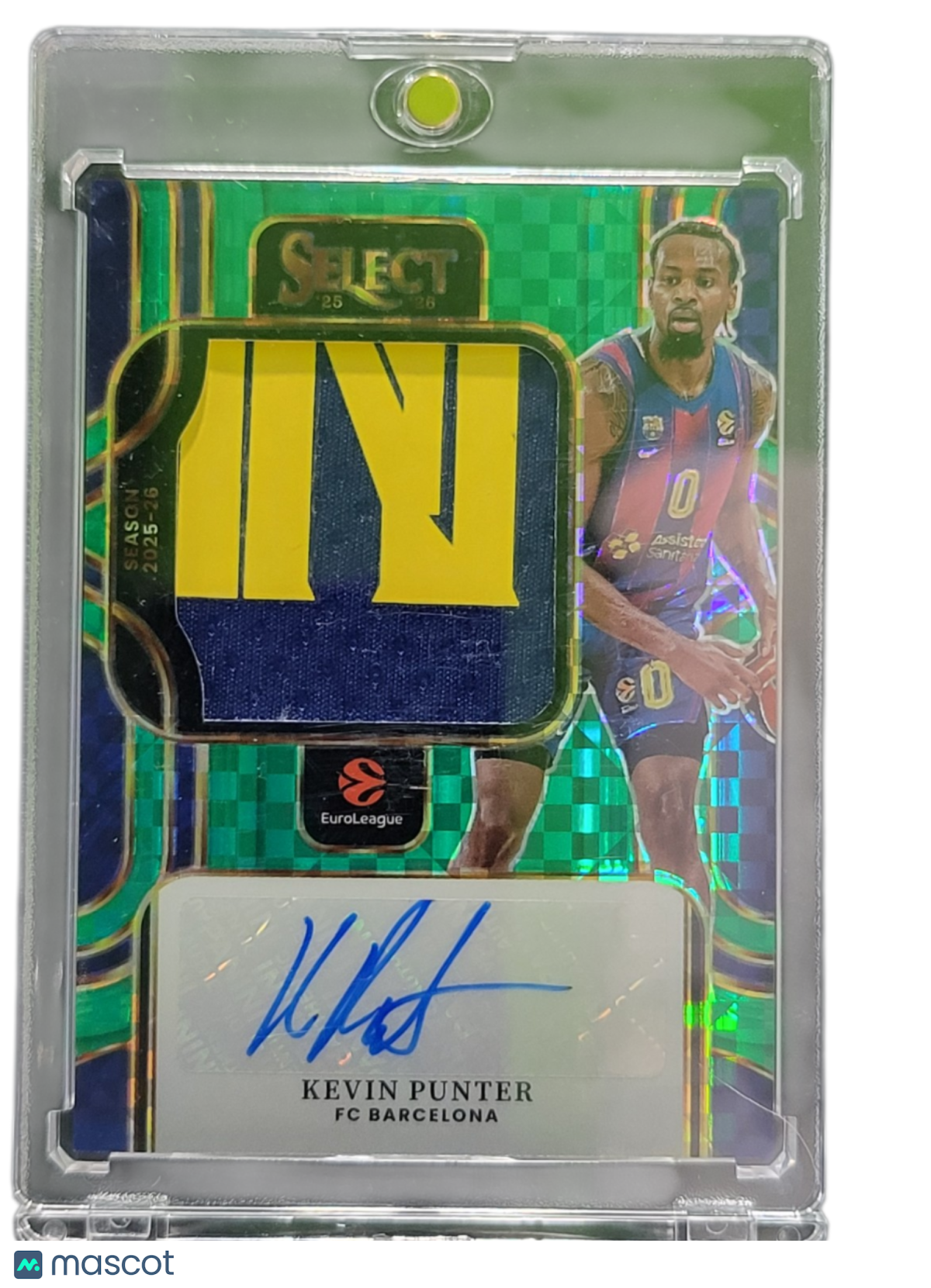 2026 Panini Select EuroLeague Prime Kevin Punter #PS-KEV Green Prizm Patch /5