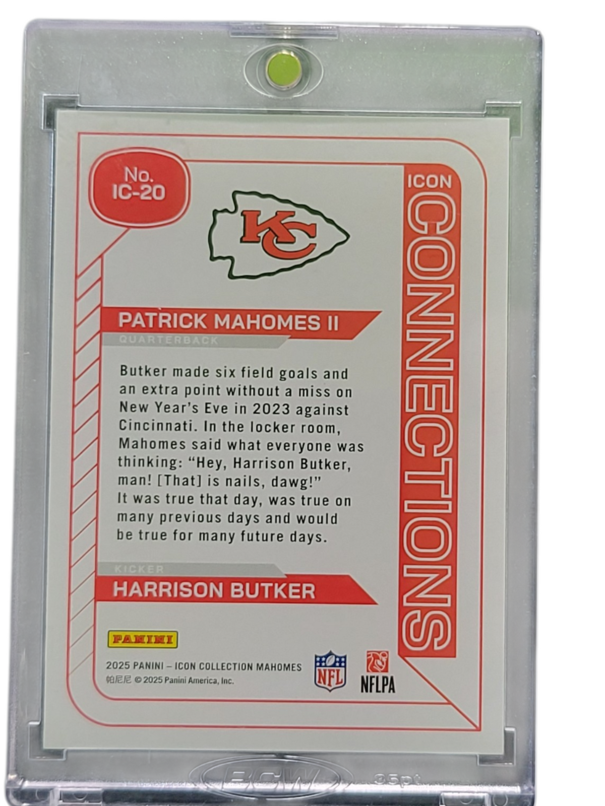 2025 Panini Icon Collection Mahomes Icon 1/1 Patrick Mahomes II #IC-20