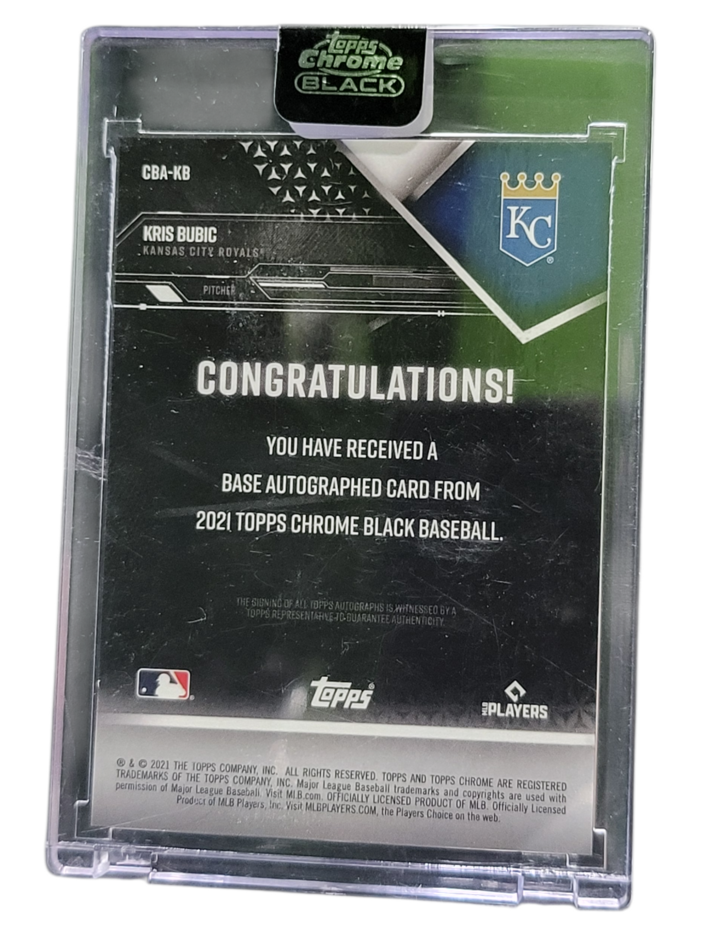 2021 Topps Chrome Black Kris Bubic #CBA-KB RC