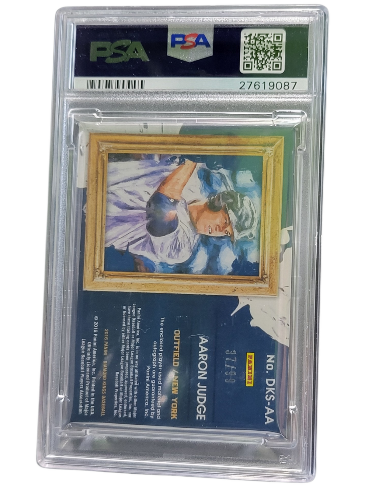 2016 Panini Diamond Kings DK Signature Materials Aaron Judge #AA  PSA 10