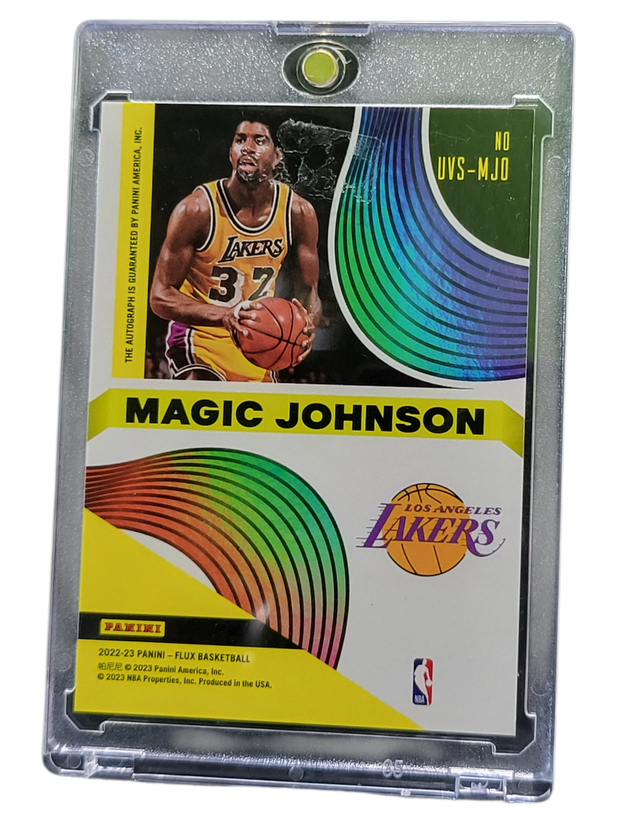 2023 Panini Flux Ultra Violet Signatures Magic Johnson #UVS-MJO
