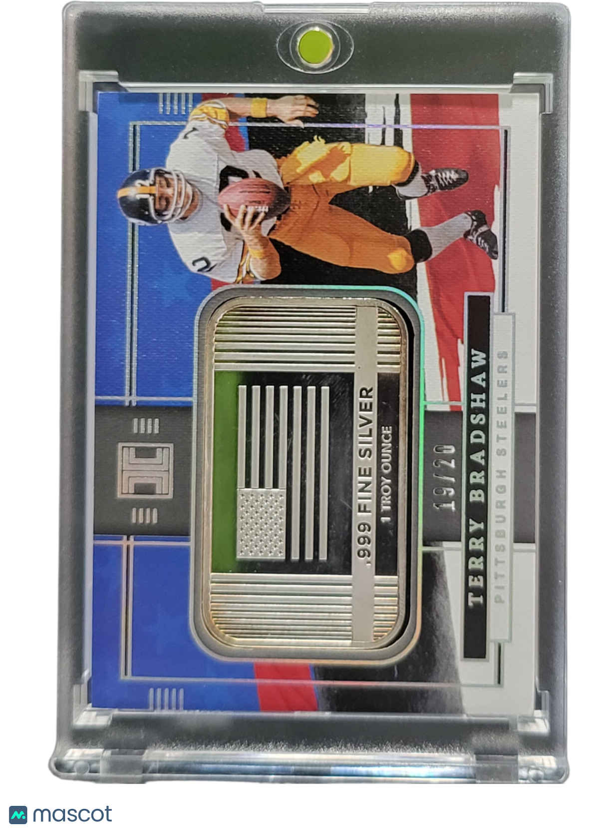 2022 Panini Terry Bradshaw #USA-TEB 19/20 1 Troy Ounce .999 Fine Silver Bar