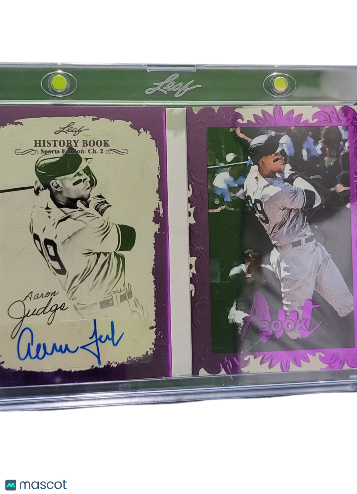 2025 Leaf History Book Sports Edition Aaron Judge #AB-AJ1 Purple 1/2