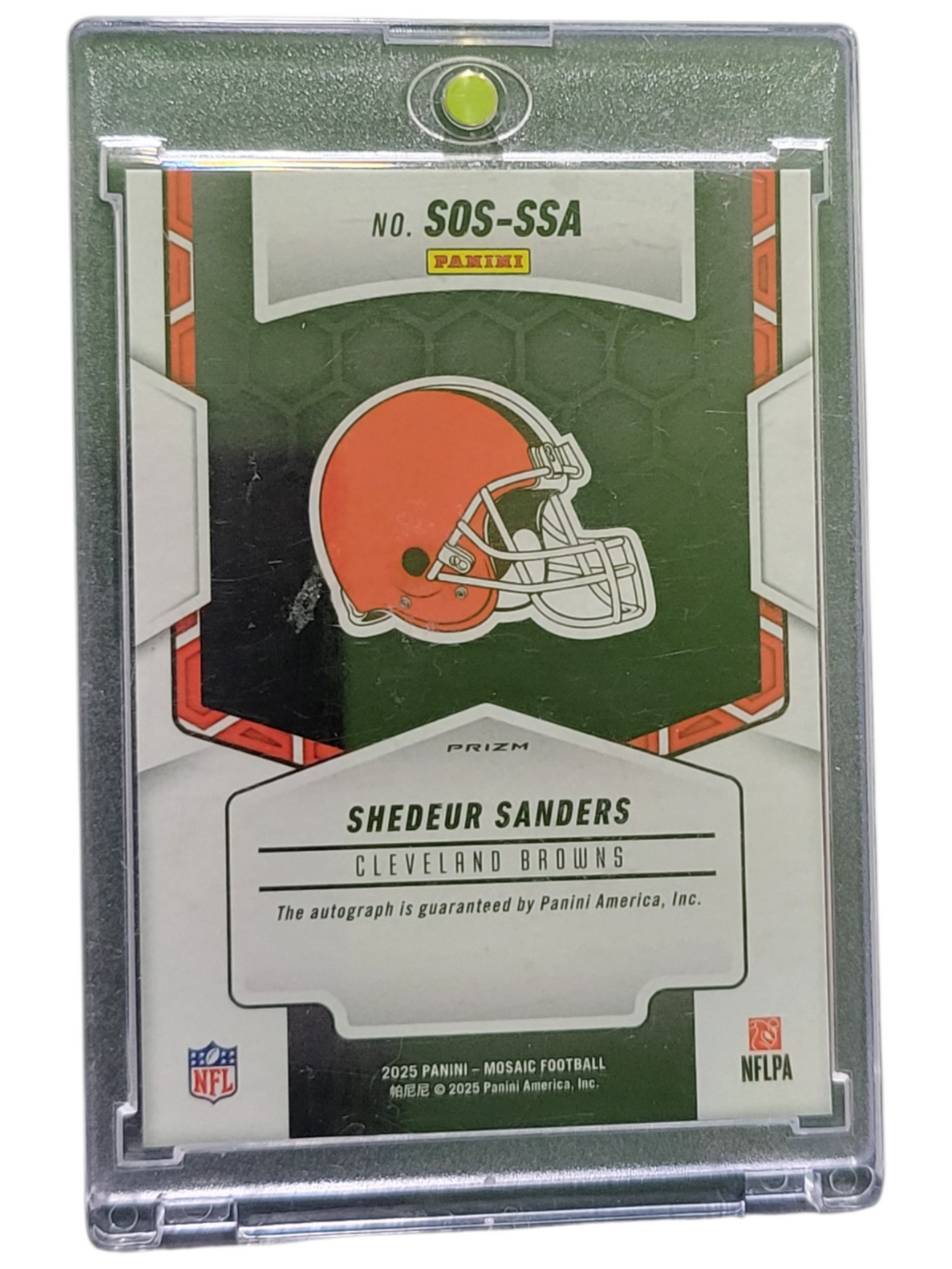2025 Panini Mosaic Showtime Shedeur Sanders #SOS-SSA Silver Prizm RC