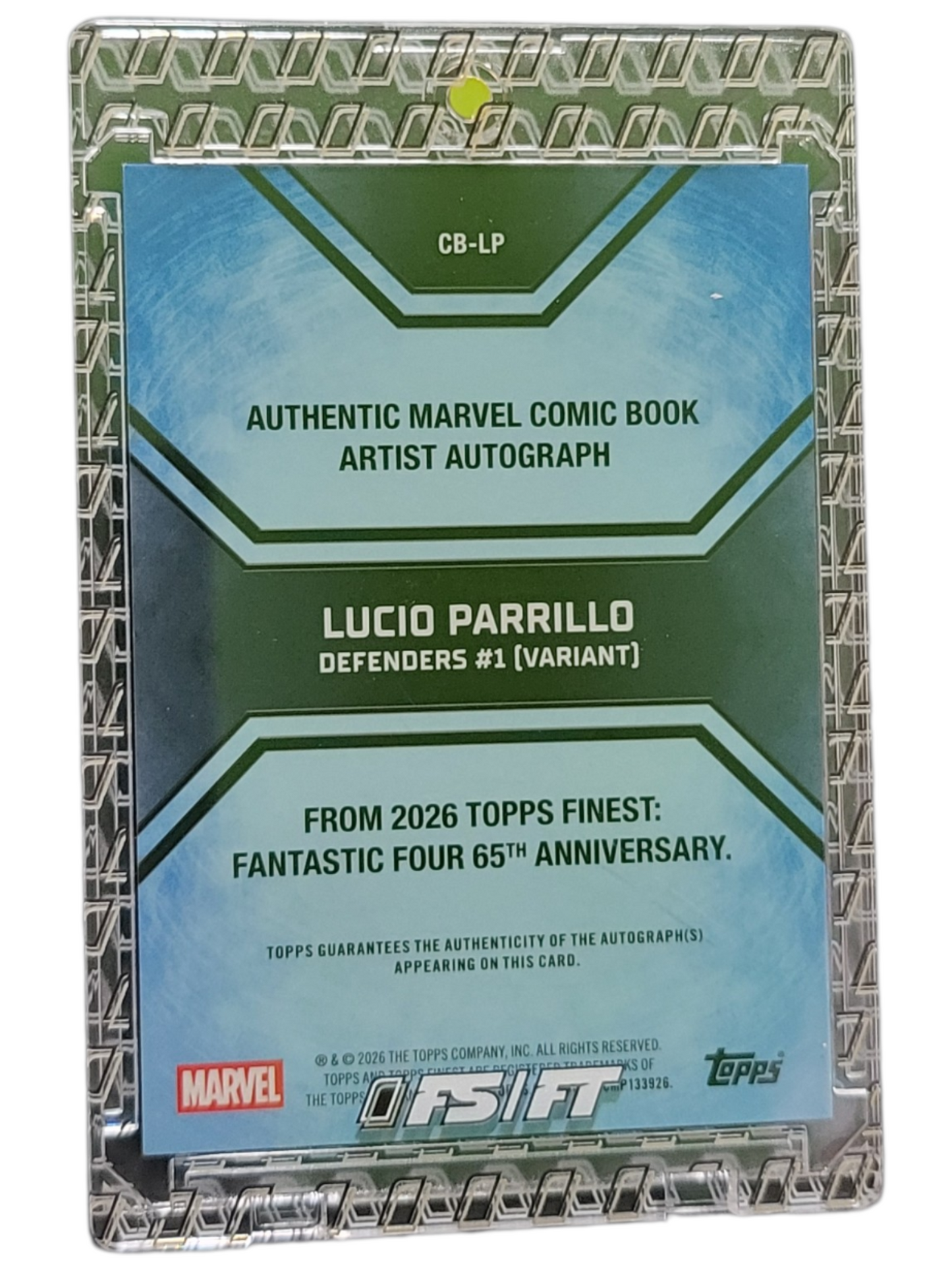 2026 Topps Marvel Fantastic Four Lucio Parrillo Topps Certified Auto #CB-LP