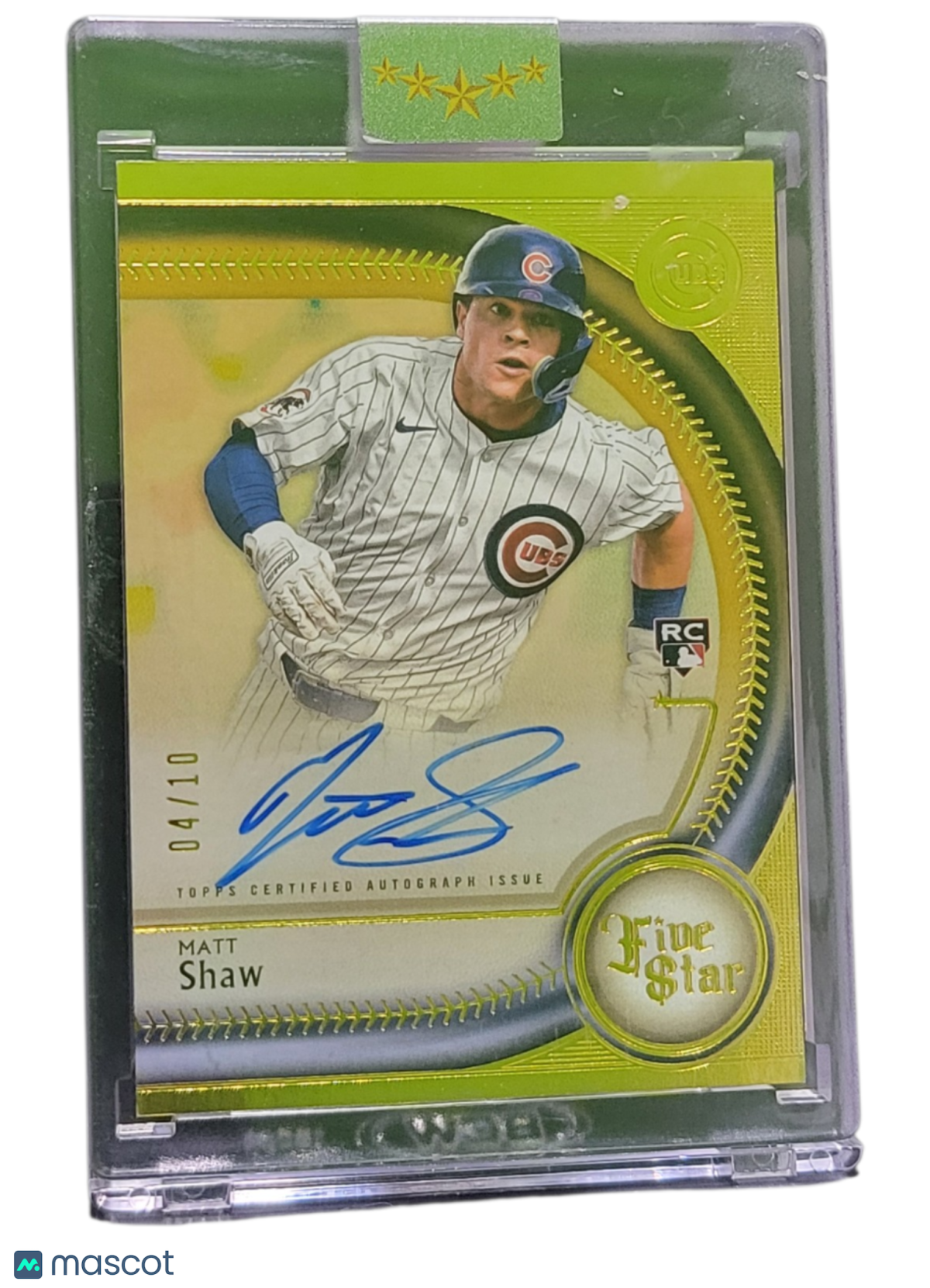 2024 Topps Five Star Matt Shaw #FSA-MSW Gold 04/10 RC