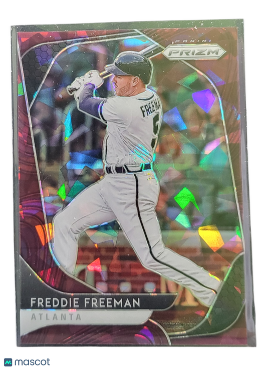 2020 Panini Prizm Baseball Freddie Freeman #166 Pink Cracked Ice 14/25