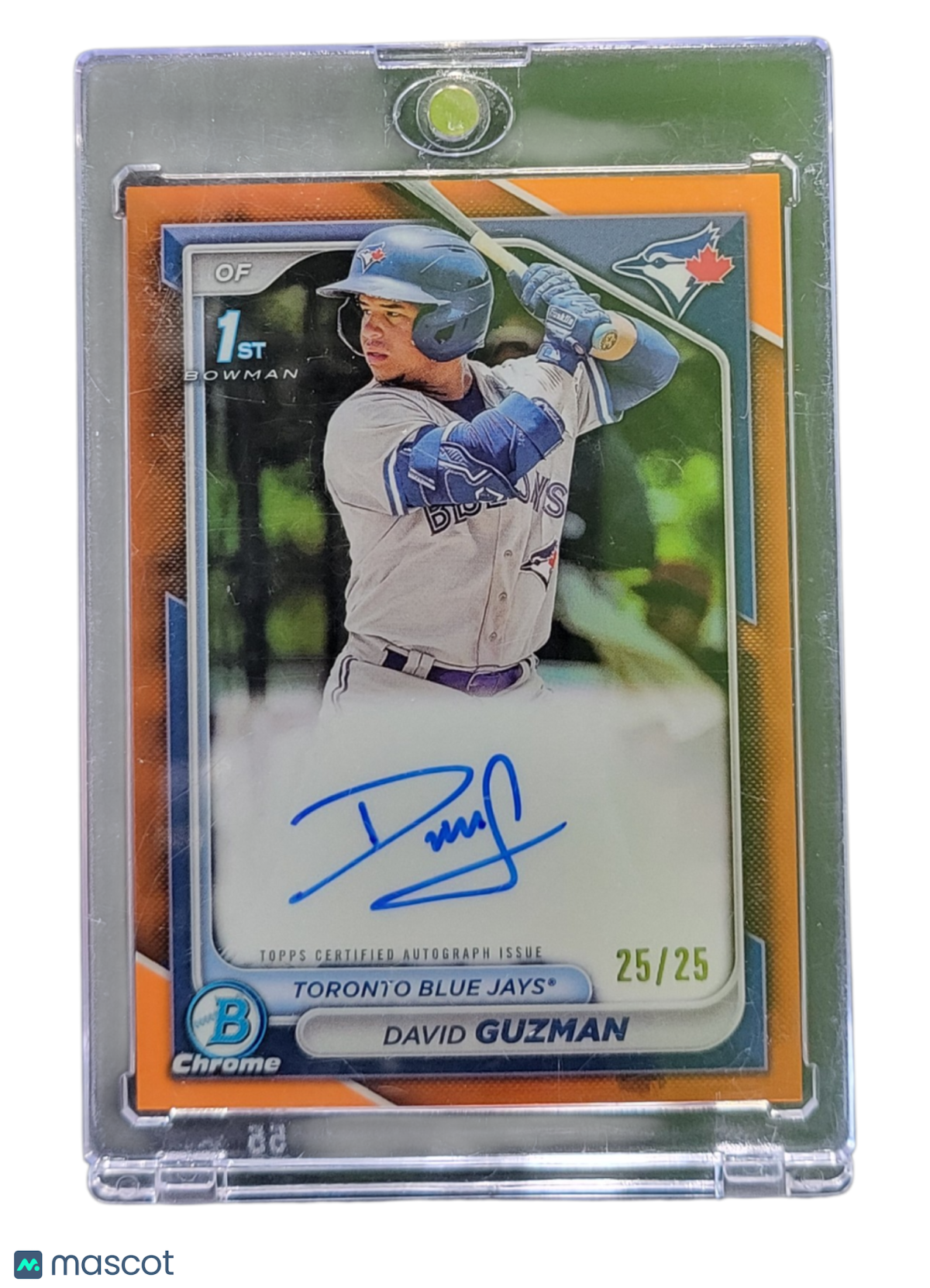 2024 Bowman Chrome David Guzman #CPA-DGN Orange Refractor 25/25 1st Bowman