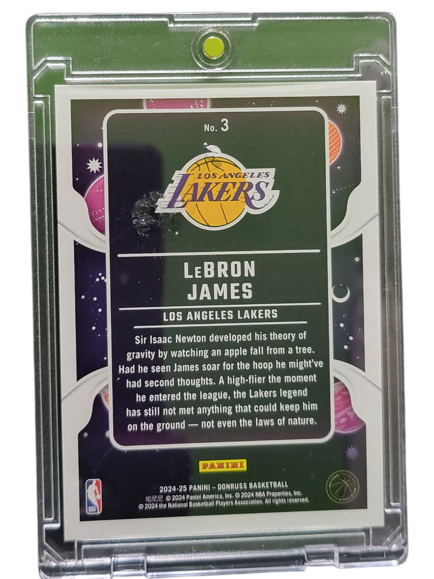 2024 Panini Donruss Zero Gravity LeBron James #3 Orange Laser