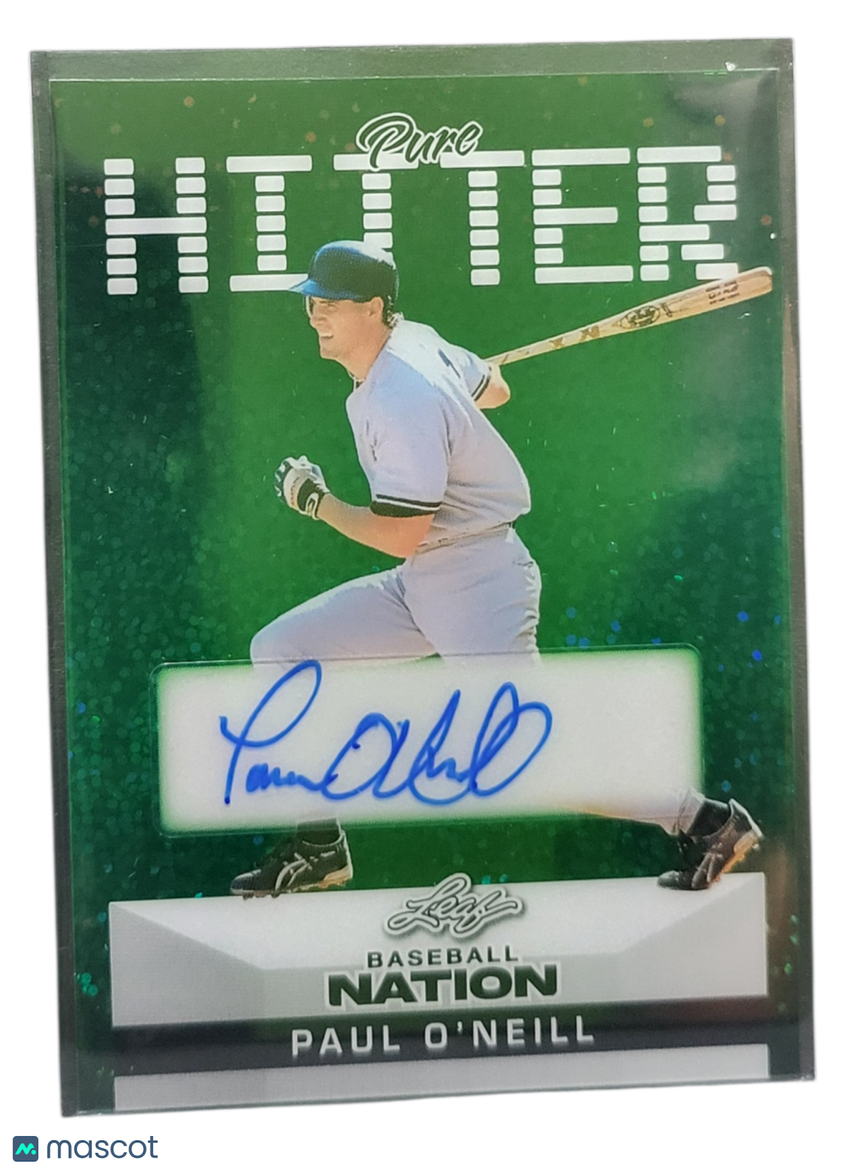 2025 Leaf Baseball Nation Pure Hitter Paul O'Neill #PA-PO1 Green Sparkle 1/4