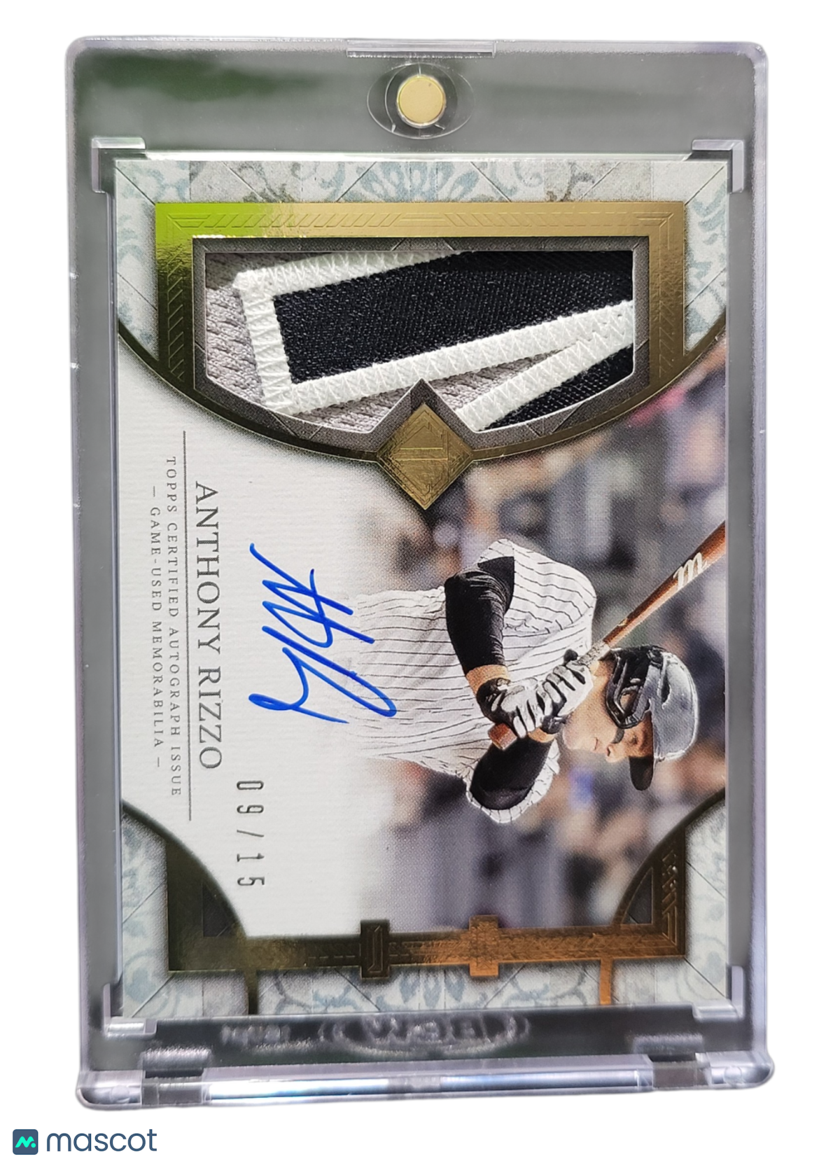 2024 Topps Transcedent Anthony Rizzo #TCPA-AR12 /15 Used Memo Patch Auto Card